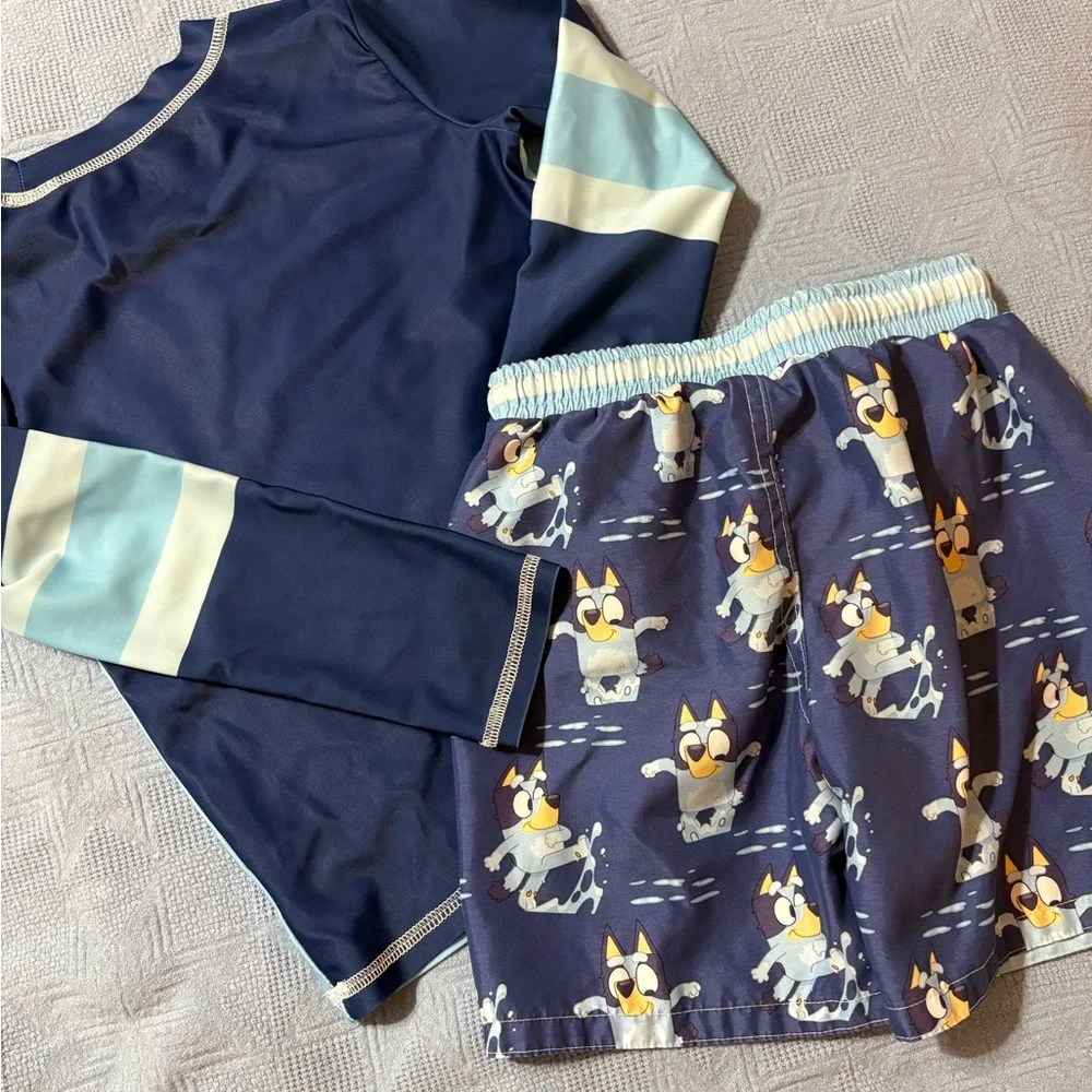 Bluey‎ long sleeve 5T swim set